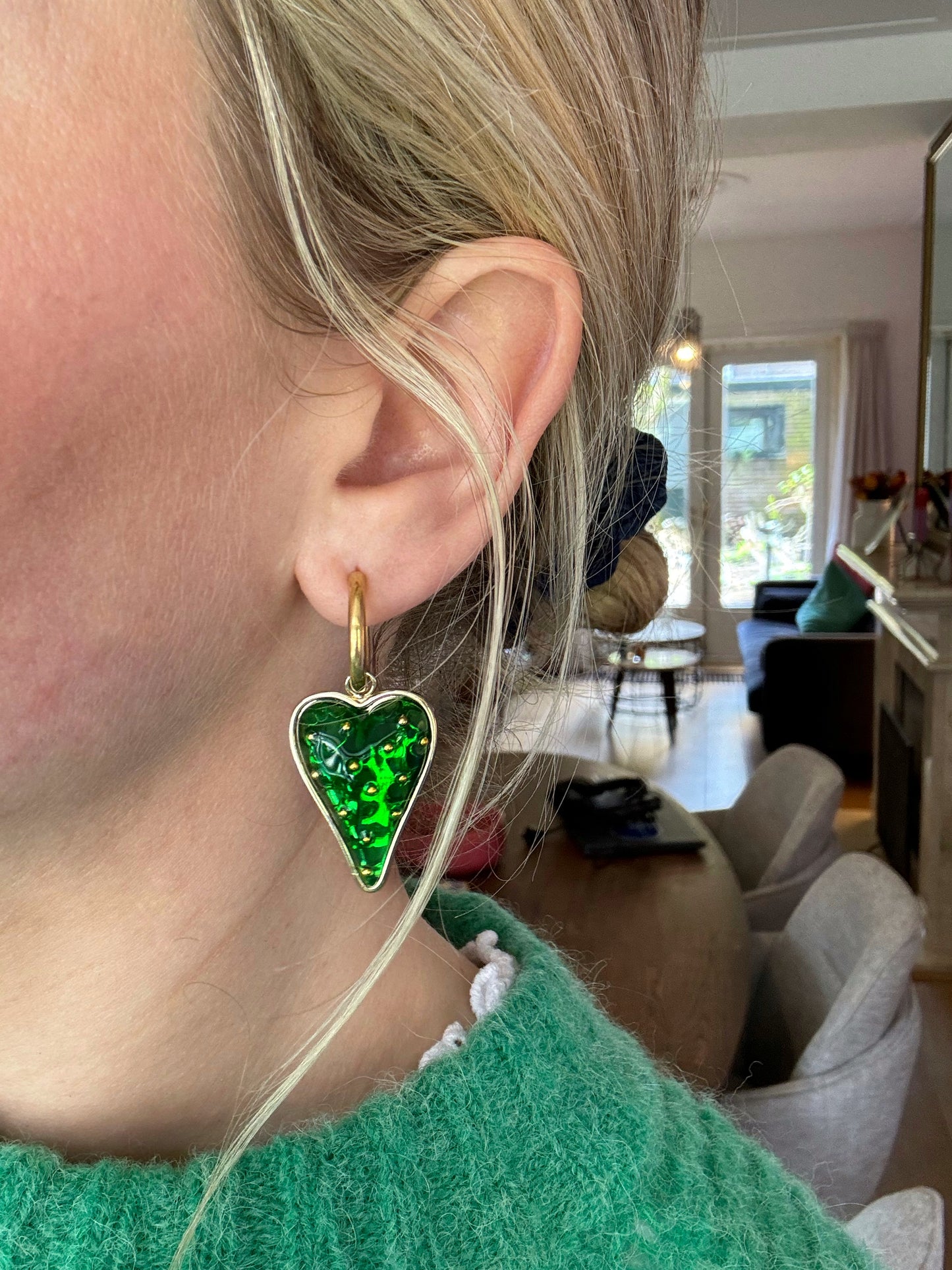 Forest heart oorbellen