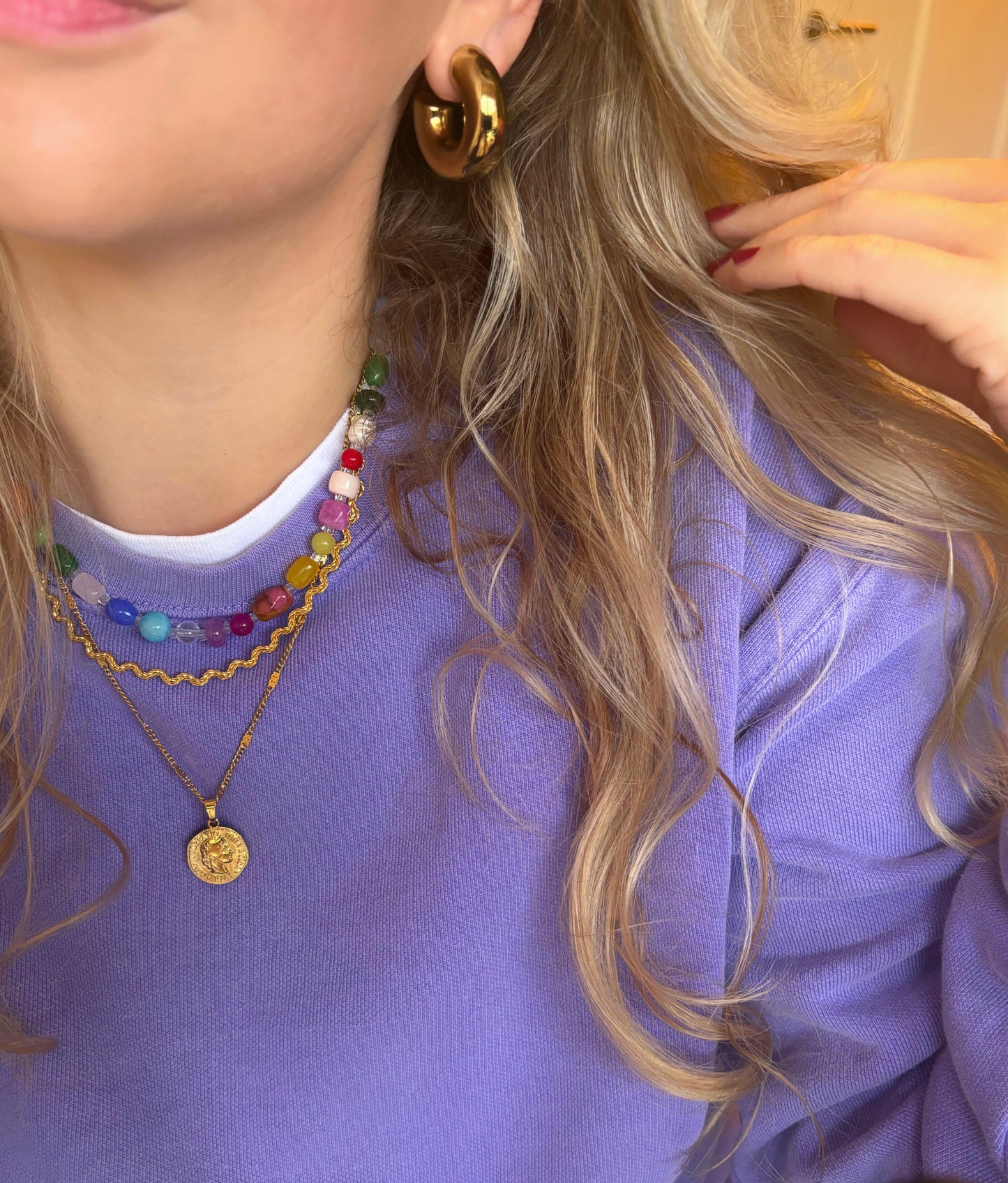 Frida hoops goud