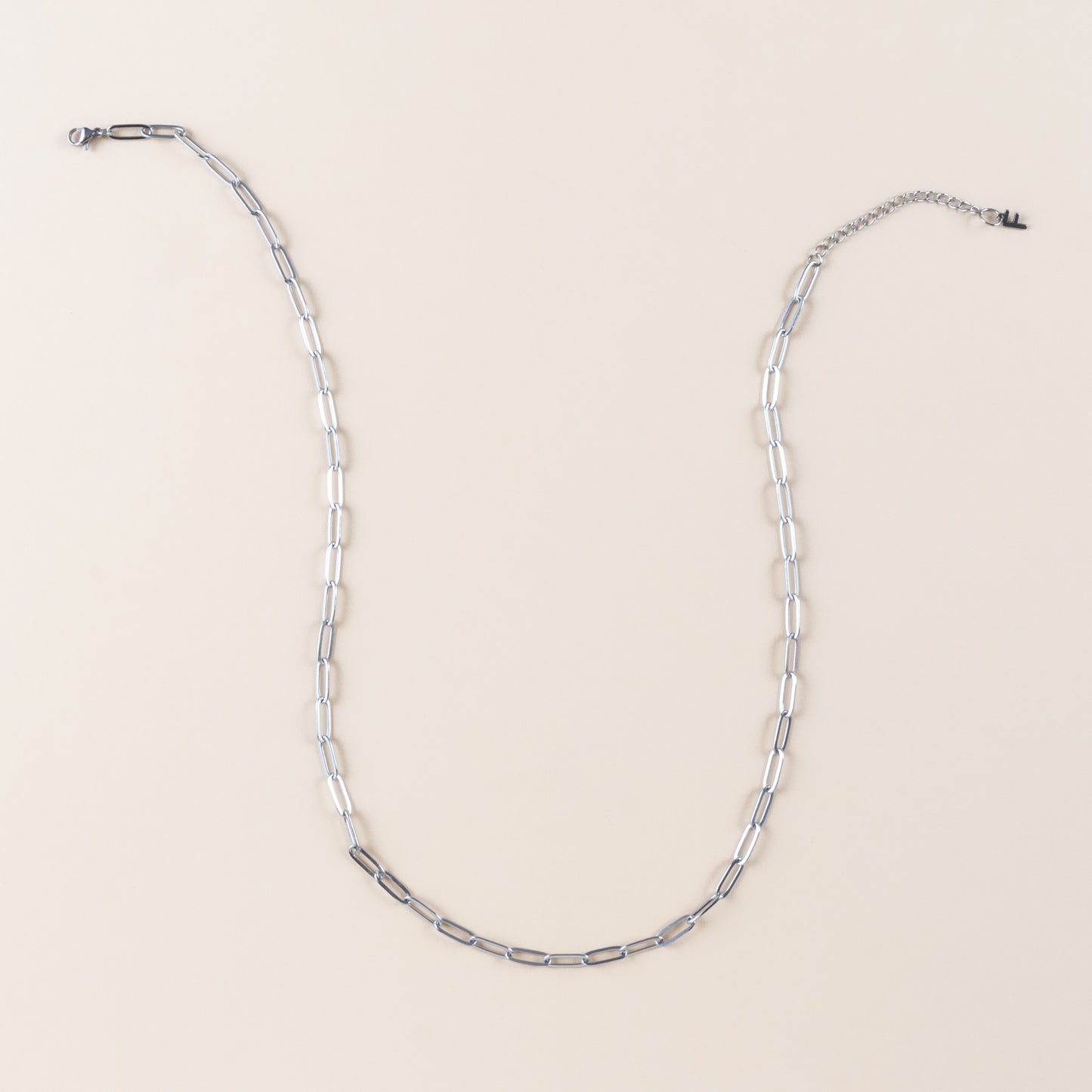 Paperclip ketting zilver