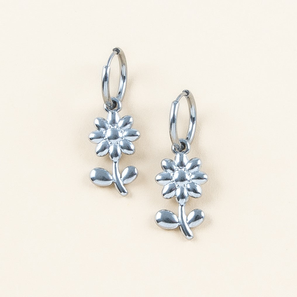 Jardin oorbellen zilver