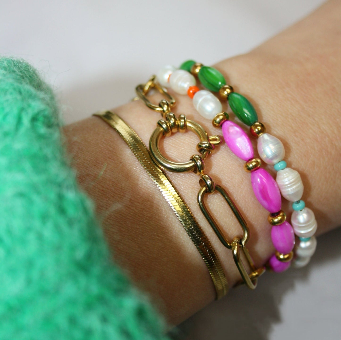 Bobby bracelet groen