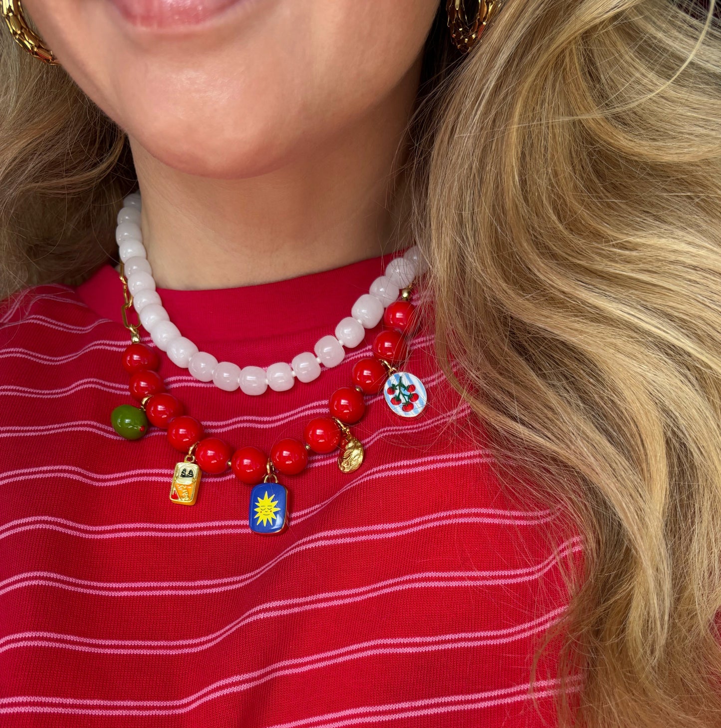 Ruby pop necklace