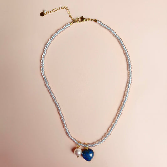 Lapis heart ketting