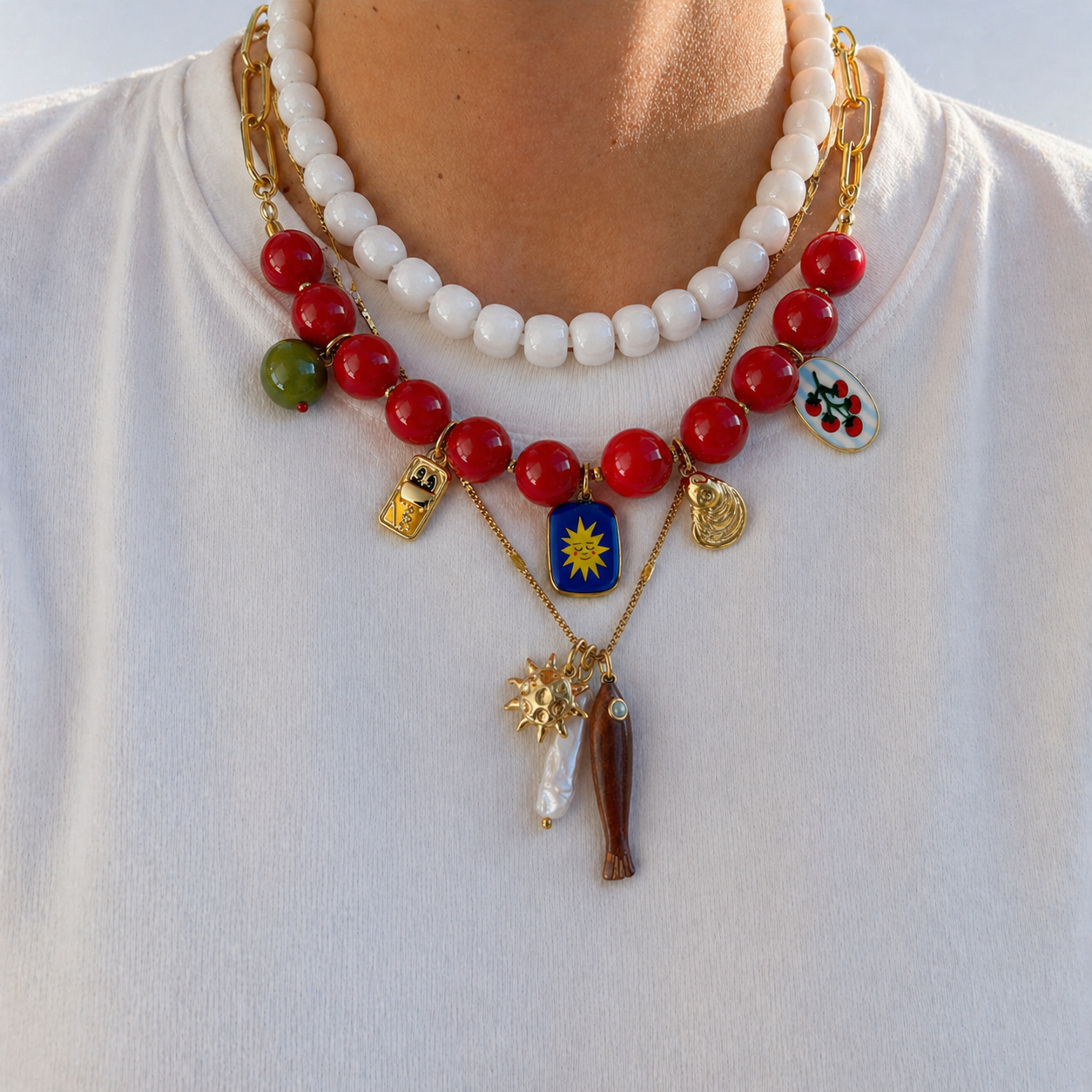 Ruby pop necklace