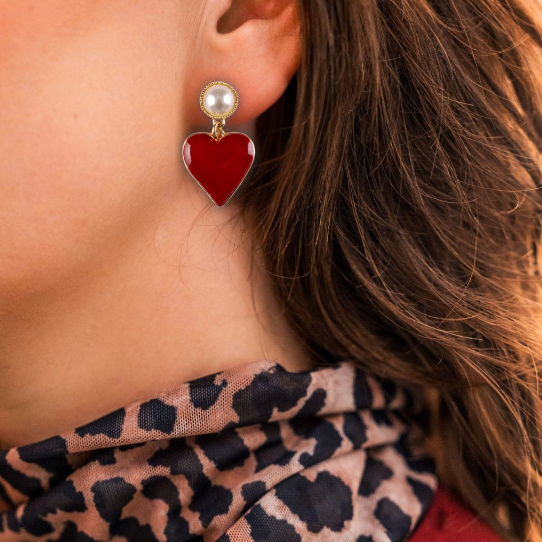 Valentina earrings burgundy