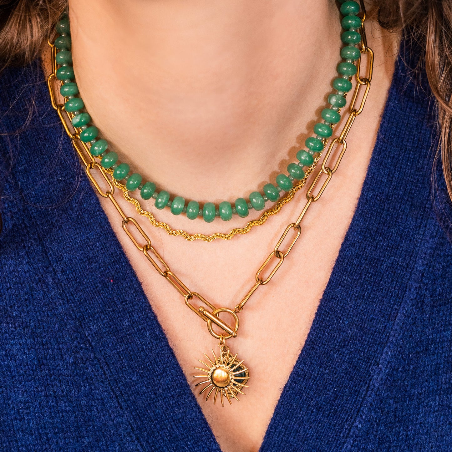 Skylar ketting blauw