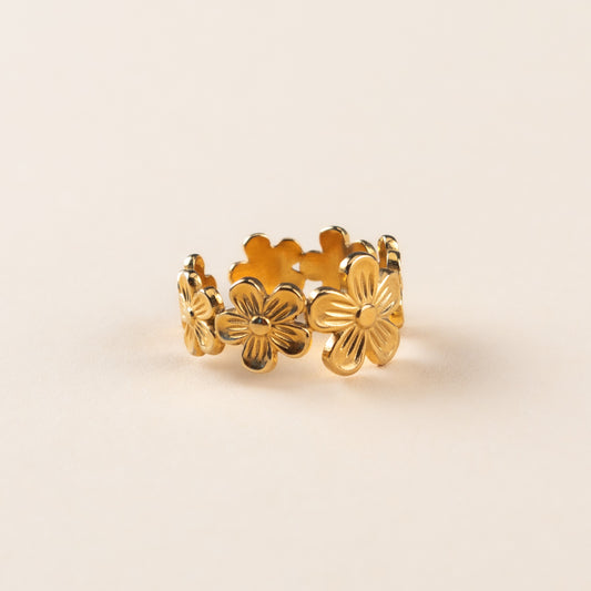 Bloom ring goud