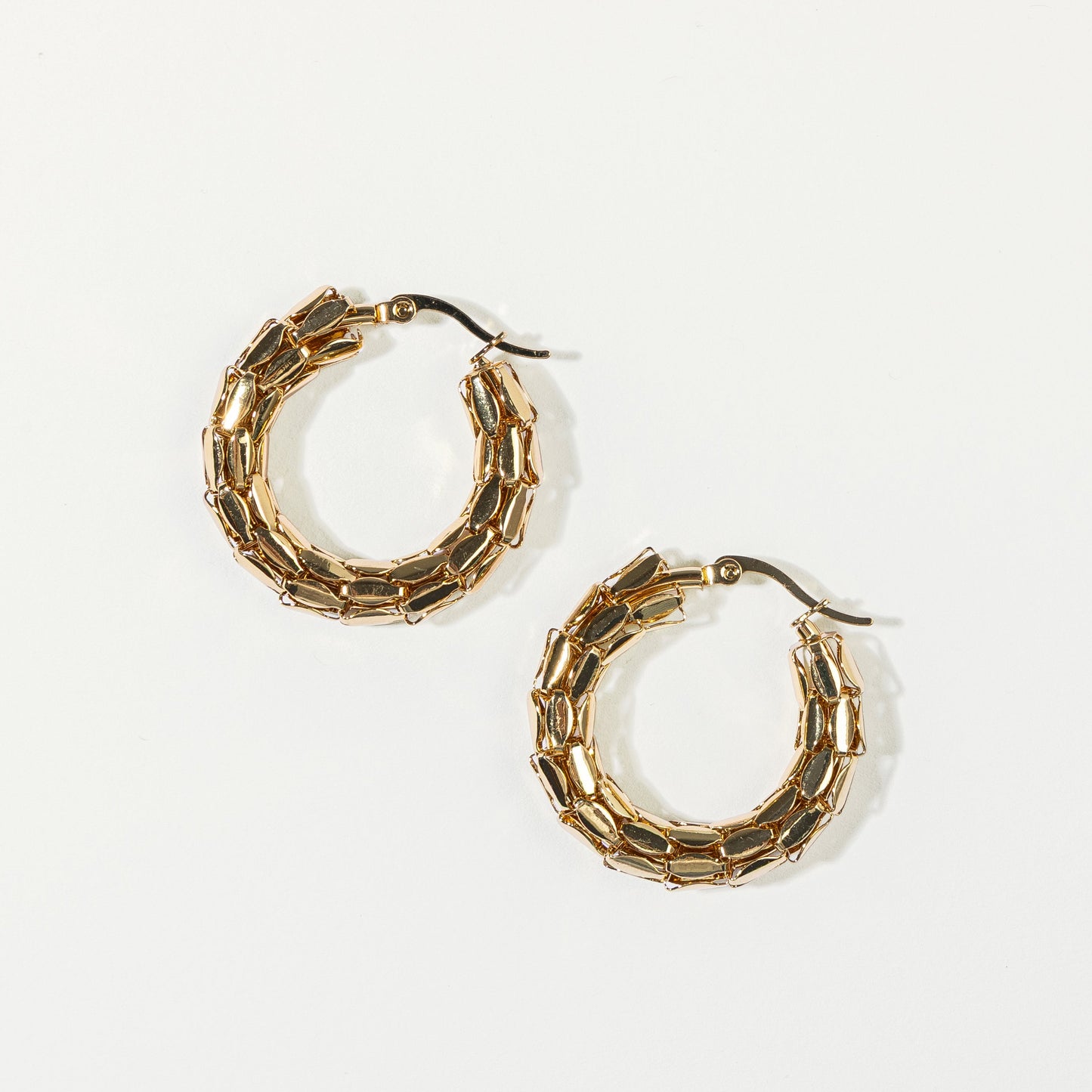 Blossom hoops goud