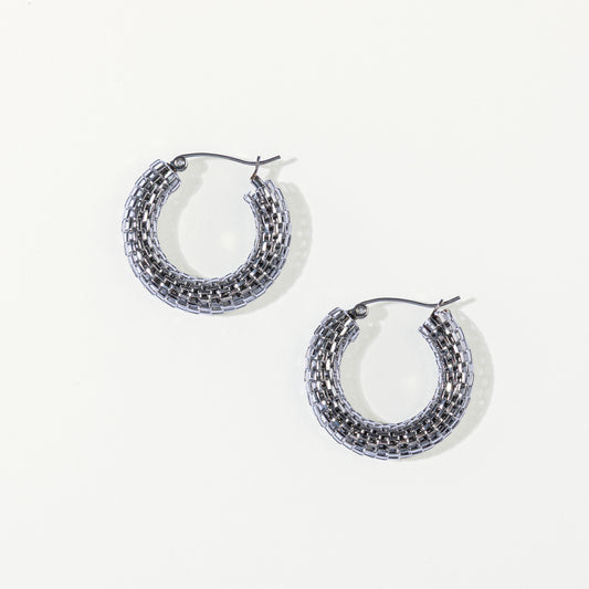Blossom hoops silver