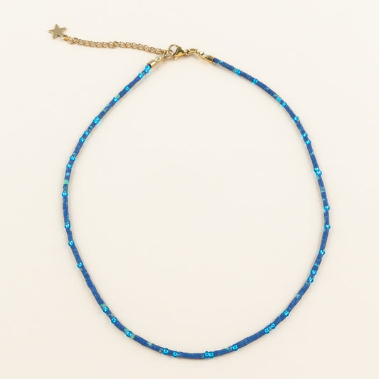Howlite necklace blue
