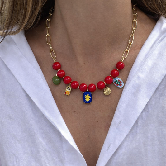 Ruby pop necklace