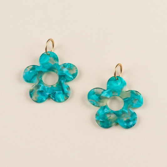 Flower fest earrings green mix