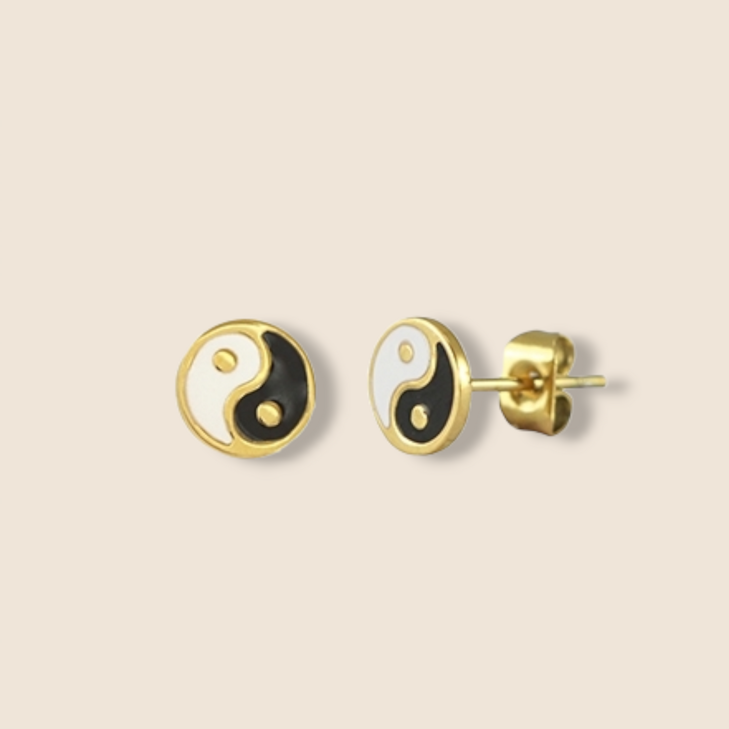 Yin Yang knopjes goud