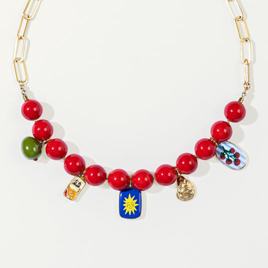 Ruby pop necklace