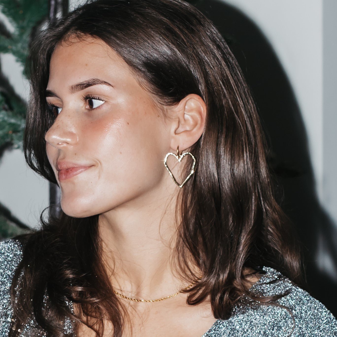 Heart hoops gold